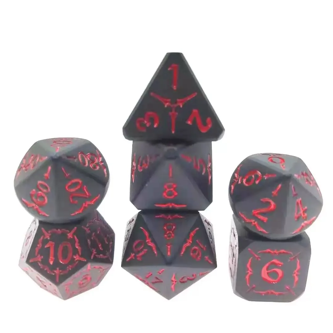 Metal D&D set — black & red — CuiShen